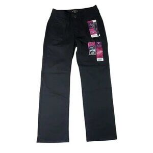 Riders by Lee Slim Net Slimming Jeans Womens 8 Black Denim Straight Leg Stretch